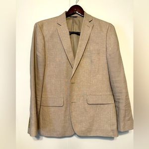 Men’s 42 Regular Slim Fit Apt 9 Beige/Tan Blazer Suit Jacket - Like New